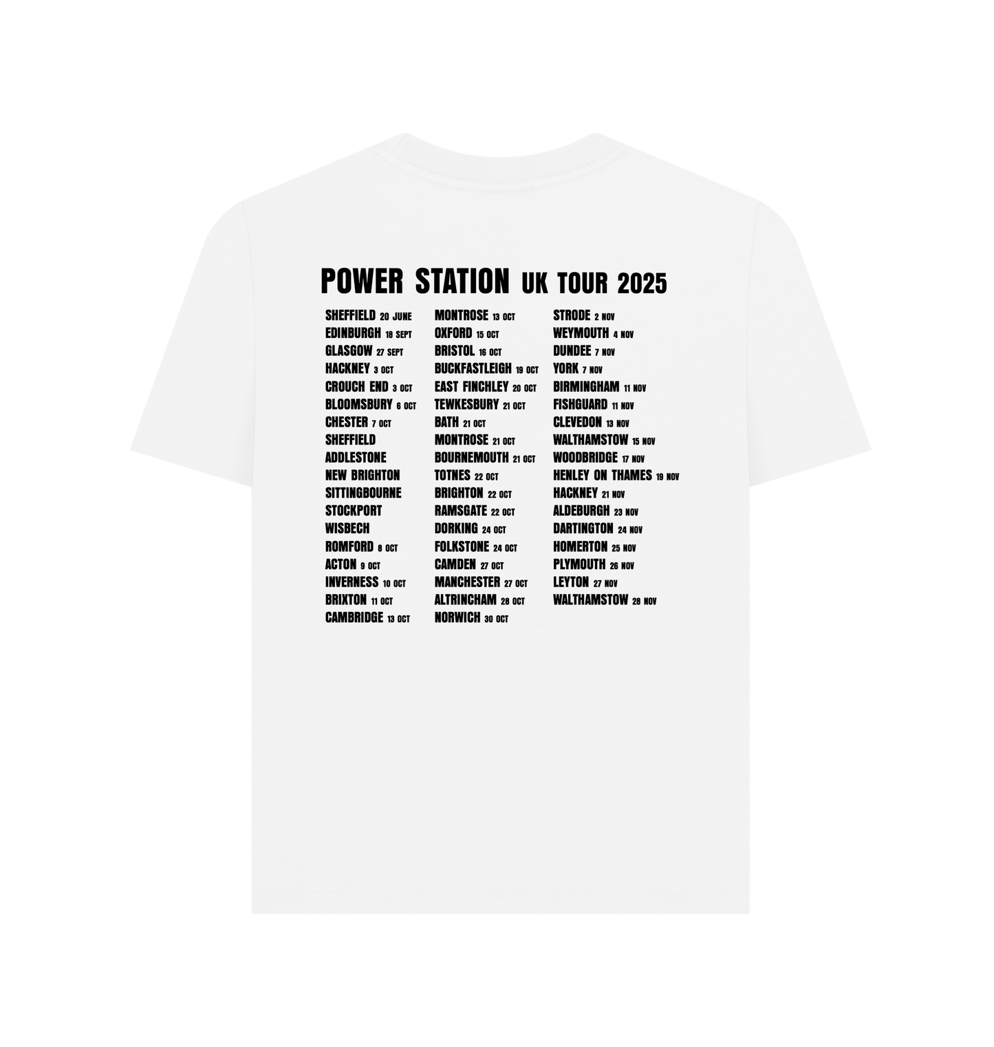 White Printed T-shirt Back