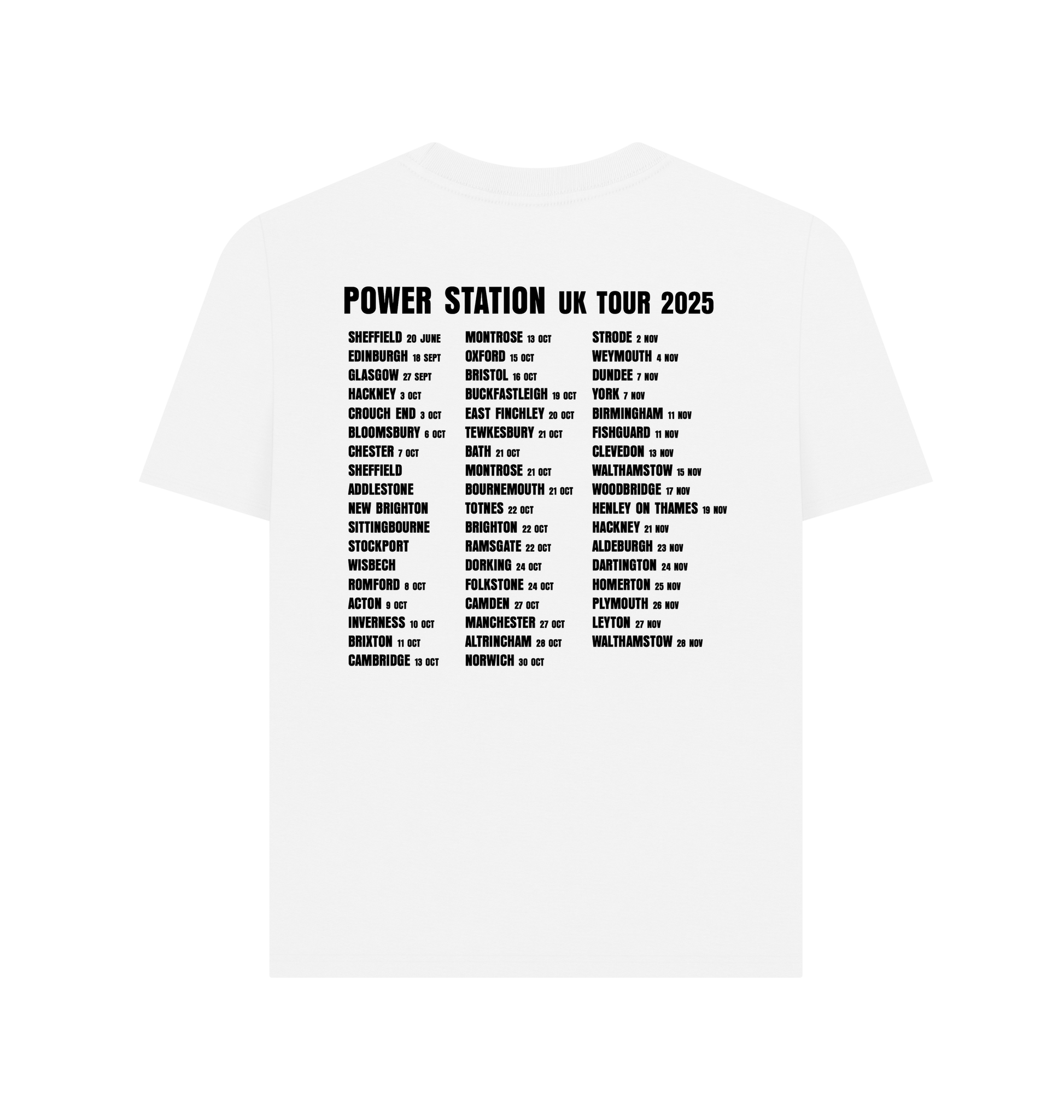 White Printed T-shirt Back