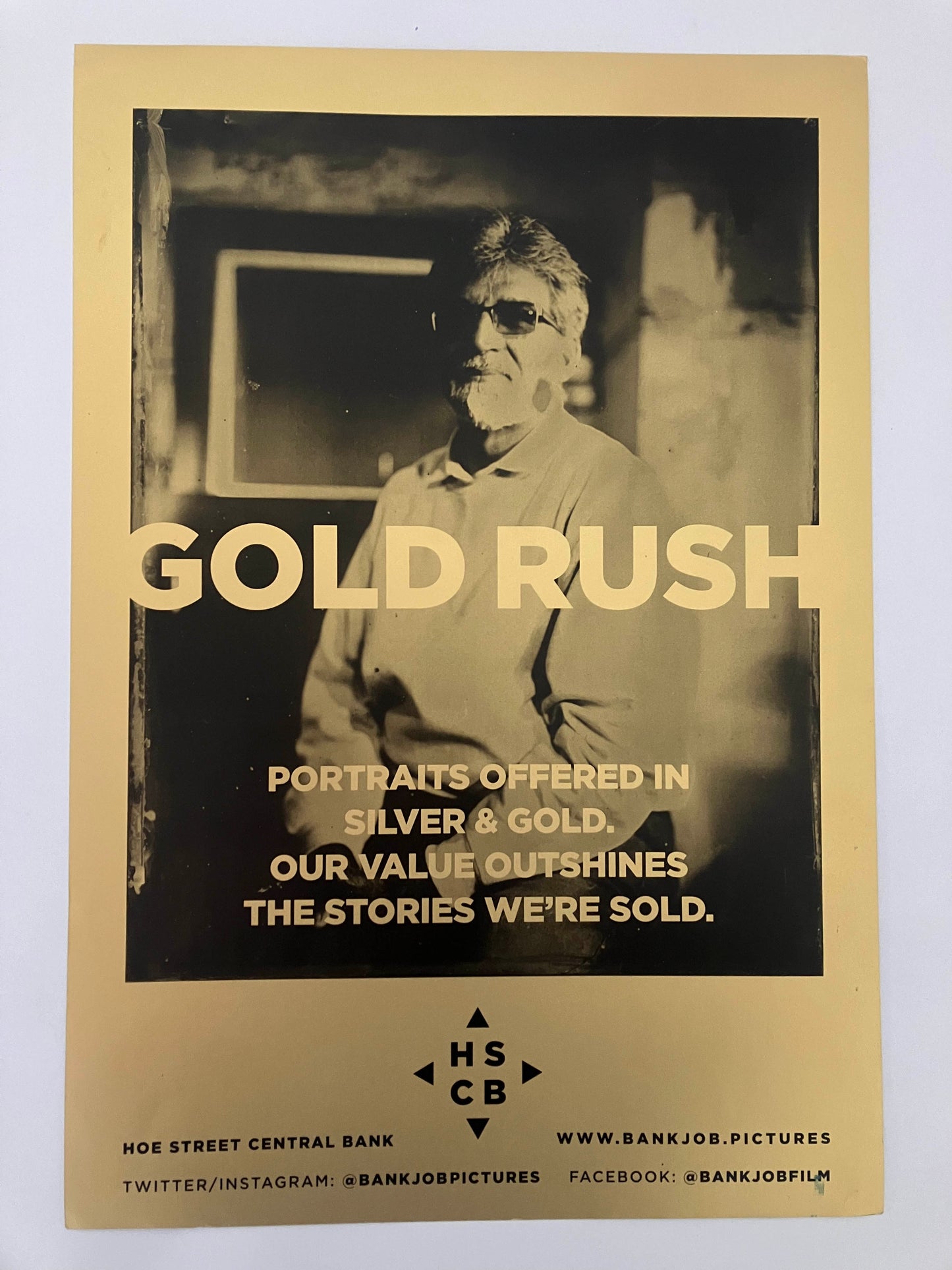 Bank Job Goldrush A3 Gold Poster Print (Farooq)