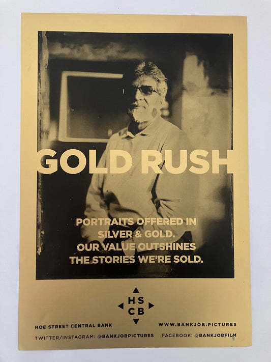 Bank Job Goldrush A3 Gold Poster Print (Farooq)